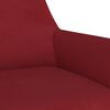 vidaXL Chaise pivotante de bureau Rouge bordeaux Velours