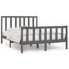 vidaXL Cadre de lit sans matelas gris 120x190 cm bois massif
