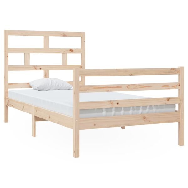 vidaXL Cadre de lit sans matelas bois massif 100x200 cm