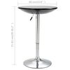 vidaXL Table de bar Noir Ø60 cm ABS