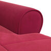 vidaXL Chaise longue avec coussin Bordeaux 91 x 157 x 91 cm Velours
