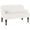 vidaXL Banc Chesterfield Blanc 119,5 x 64,5 x 75 cm Cuir synth&eacute;tique