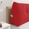 vidaXL Coussin de Dos Rouge 180 x 24 x 50 cm tissu