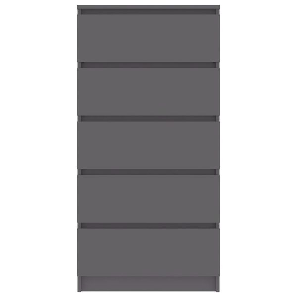 vidaXL Buffet &agrave; tiroirs Gris 60x35x121 cm Bois d'ing&eacute;nierie