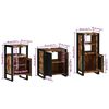 vidaXL Ensemble de mobilier de salle de bain 3 pcs Bois Recyclé Solide