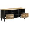 vidaXL Meuble TV noir 100x33,5x46 cm bois massif manguier brut