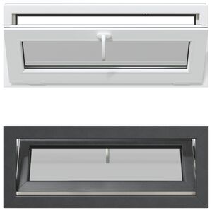 vidaXL Fen&ecirc;tre de sous-sol RISOR 110 x 40 cm PVC et verre Anthracite