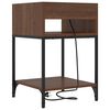 vidaXL Cabinet de chevet avec &eacute;tag&egrave;re 2 pcs Ch&ecirc;ne brun 40 x 40 x 61 cm