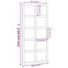vidaXL Porte de grange 100x1,8x214 cm Bois massif de pin