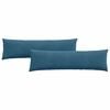 vidaXL Coussins de canap&eacute; 2 pcs Bleu 145 x 40 cm