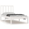 vidaXL Cadre de lit sans matelas blanc 75x190 cm bois de pin massif