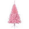 vidaXL Sapin de No&euml;l artificiel pr&eacute;-&eacute;clair&eacute; Rose 180 cm PVC