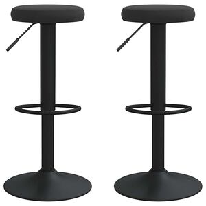 vidaXL Tabourets de bar lot de 2 Noir Velours