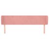 vidaXL T&ecirc;te de lit avec oreilles Rose 203x23x78/88 cm Velours