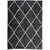 vidaXL Tapis shaggy &agrave; poils longs moderne noir et cr&egrave;me 200x280 cm