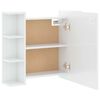 vidaXL Armoire &agrave; miroir avec LED Blanc brillant 70x16,5x60 cm