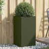 vidaXL Jardini&egrave;re vert olive 42x38x75 cm acier