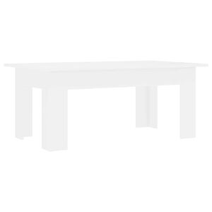vidaXL Table basse Blanc 100x60x42 cm Bois d'ing&eacute;nierie