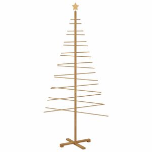 vidaXL Arbre de No&euml;l en bois avec support Marron 210 cm Bambou