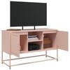 vidaXL Meuble TV rose 100,5x39x60,5 cm acier