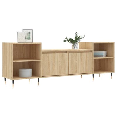 vidaXL Meuble TV Chêne sonoma 160x35x55 cm Bois d'ingénierie