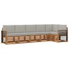 vidaXL Ensemble de canap&eacute;s d'ext&eacute;rieur 6 pc Gris Naturel et Clair