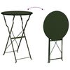 vidaXL Ensemble bistro pliant 3 pcs Foret Acier