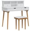vidaXL Ensemble de Coiffeuse FAUSKE 3 pcs Blanc 100 x 50 x 103,5 cm