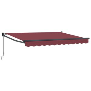 vidaXL Auvent r&eacute;tractable Bordeaux 3 x 2 m 100% Polyester et Aluminium