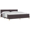 vidaXL Lit &agrave; ressorts avec coussin Marron fonc&eacute; 200 x 200 cm tissu