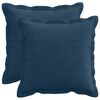 vidaXL Housse de coussin 2 pc HOUTEN Bleu marine 35 x 35 cm