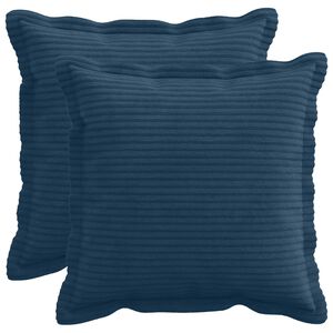 vidaXL Housse de coussin 2 pc HOUTEN Bleu marine 35 x 35 cm