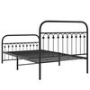 vidaXL Cadre de lit métal sans matelas avec pied de lit noir 107x203cm