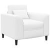 vidaXL Fauteuil Blanc Tissu