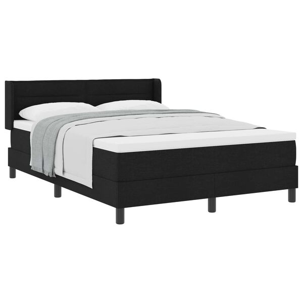 vidaXL Lit boxspring avec matelas avec matelas Noir 160 x 200 cm