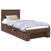 vidaXL Cadre de lit Ch&ecirc;ne brun 80 x 200 cm Bois d'ing&eacute;nierie