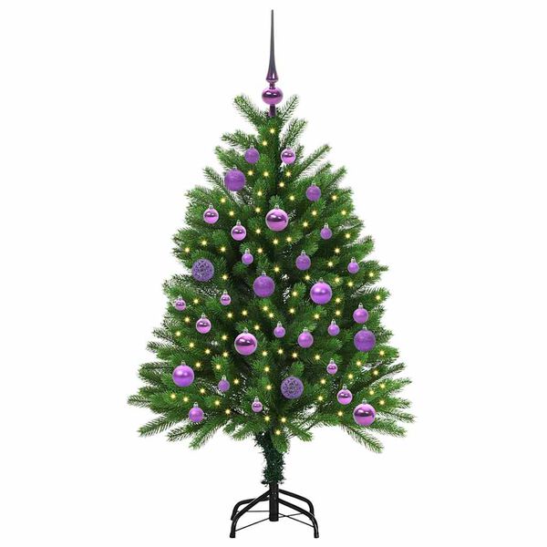 vidaXL Sapin de No&euml;l avec 150 LED avec support Vert 120 cm PE