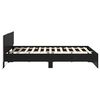 vidaXL Cadre de lit Ch&ecirc;ne noir 120 x 190 cm Bois d'ing&eacute;nierie