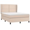 vidaXL Sommier &agrave; lattes de lit avec matelas Cappuccino 140x190 cm