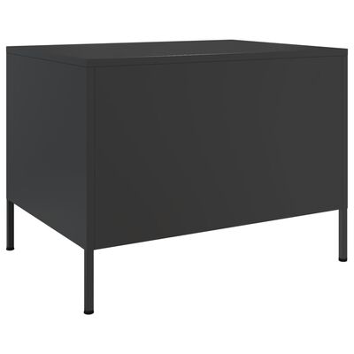 vidaXL Table basse noir 68x50x50,5 cm acier