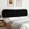 vidaXL Coussin de t&ecirc;te de lit Hvar noir 200 cm tissu