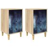 vidaXL Table de chevet RAALTE 2 pc Ch&ecirc;ne Sonoma 36 x 33 x 60 cm