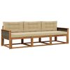 vidaXL Ensemble de canap&eacute;s d'ext&eacute;rieur 3 pc Naturel et Beige