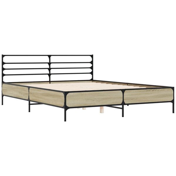 vidaXL Cadre de lit sans matelas chêne sonoma 160x200 cm