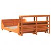 vidaXL Cadre de lit sans matelas cire marron 120x190cm bois pin massif