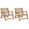 vidaXL Mobilier de jardin 2 pcs Beige 67 x 78 x 73 cm