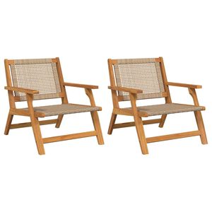 vidaXL Mobilier de jardin 2 pcs Beige 67 x 78 x 73 cm