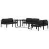 vidaXL Salon de jardin 7 pcs avec coussins Aluminium Anthracite