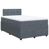 vidaXL Sommier &agrave; lattes de lit et matelas Gris fonc&eacute; 120x200cm Velours