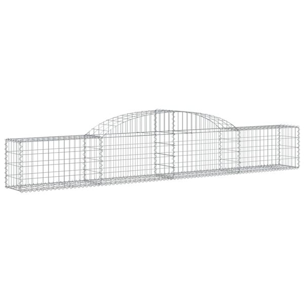 vidaXL Paniers à gabions arqués 10 pcs 300x30x40/60 cm fer galvanisé